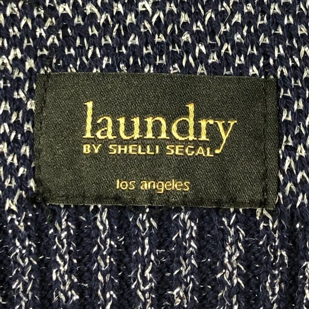LAUNDRY By Shelli Segal Blue & Silver Scarf EUC